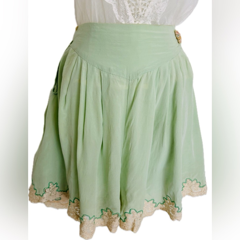 SOLD Wearable antique - Real 1920s flapper mint green tap pants.
